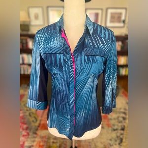 Elie Tahari button-down, ¾ length sleeves, size SM